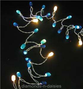 35x BLUE MIX COCOON STRING FAIRY LIGHTS Home / Party  