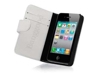   Leather Case Credit ID Card Holder Flip Cover Pouch For iPhone 4 4S 4G
