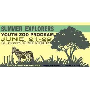  3x6 Vinyl Banner   Summer youth zoo: Everything Else