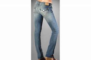 Womens True Religion Billy Straight leg Jeans w/ Crystals sz.25 Great 