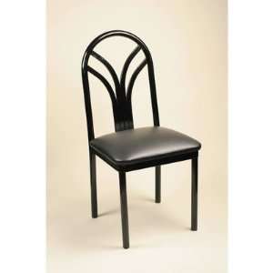    Lily Metal Side Chair Vinyl Adobe White Furniture & Decor