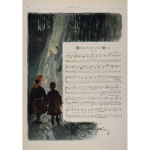  1895 Christmas Eve in the Forest Carol Hollaender Print 