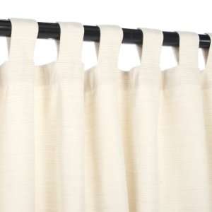 Sunbrella Outdoor Curtain with Tabs   Dupione Pearl   54 