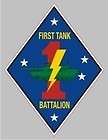 MA 3027 1st Tank Battalion Marine USMC Semper Fi Military Bumper 