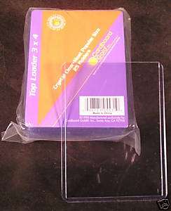 25 Quality 3x4 plastic TOP LOADER card holders +sleeves 098781055319 
