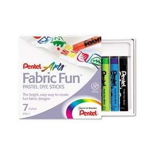  Pentel® PEN PTS7 FABRIC PASTEL DYE STICKS, ASSORTED, 7 