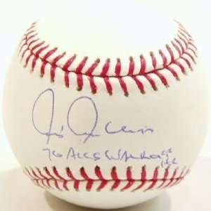  Chris Chambliss Autographed Ball   w/76 ALCS Walk Off HR 