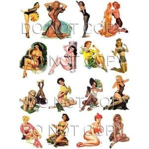  Sexy WWII Nose Art Rockabilly Pinup Girl Decals #37 