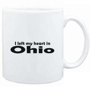  Mug White I LEFT MY HEART IN Ohio  Usa States Sports 