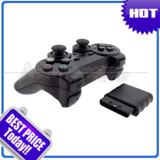 Black WIRELESS GAME CONTROLLER FOR PLAYSTATION 2 PS2 US  