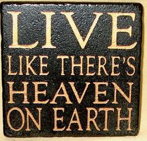   Antique Marble Wisdom Tablet live like theres heaven on earth  NWT