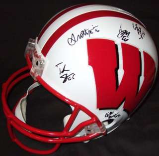2010 2011 Wisconsin Badgers Team Signed FS Helmet PROOF Rose Bowl 