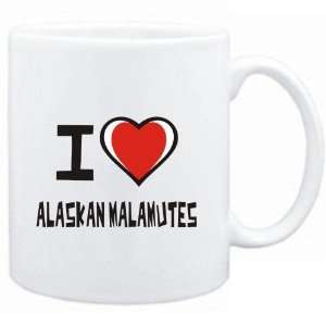  Mug White I love Alaskan Malamutes  Dogs: Sports 