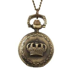  Antique Brass Crown Pocket Watch Pendant: Arts, Crafts 