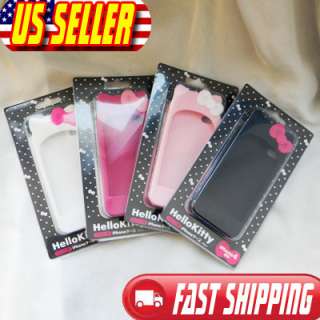   Kitty Hard Case Cover Skin Bowknot for iPhone 4S & 4G+Screen Protector