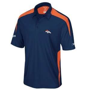   : Reebok Denver Broncos Navy Blue Afterburner Polo: Sports & Outdoors
