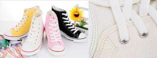Womens High Top Sneakers Wedge Heel Shoes US 5~7.5 / Lace Up High Top 