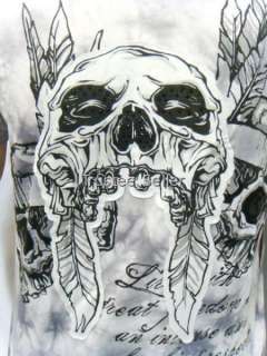 NWT REBEL SPIRIT Punk Rock Skulls Tattoo Tee T Shirt  