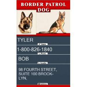  BORDER PATROL DOG ID Badge Bundle   1 Dogs Custom ID 