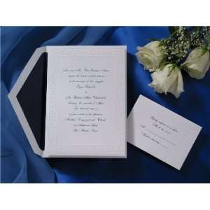   Embossed Daisies and Leaves Wedding Invitations: Health & Personal