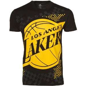  adidas Los Angeles Lakers Black Check It T shirt (Small 