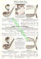 1940 Vintage Helen Hicks Wilson Golf Clubs Catalog Ad  