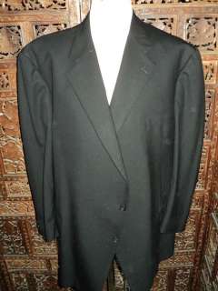 d23 54L 100% Wool BURBERRY LONDON BLAZER Sport Coat Jacket mens black 