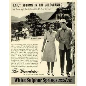  1941 Ad Greenbrier Resort White Sulphur Springs Kates Mountain 