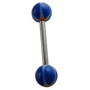   Blue Sterling Silver Tongue Ring   Dark Blue Tongue Ring: Toys & Games