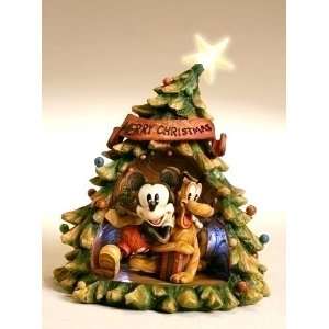  Disneys Mickey & Pluto Christmas Tree   LIGHTED 