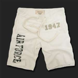 AIR FORCE 1947 CREAM MILITARY FLEECE SHORTS SIZE SMALL