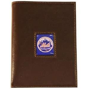  New York Mets MLB Brown Leather Wallet New: Sports 