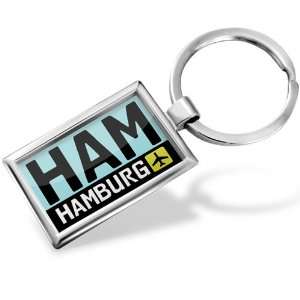 Keychain Airport code HAM / Hamburg country: Germany   Hand Made 