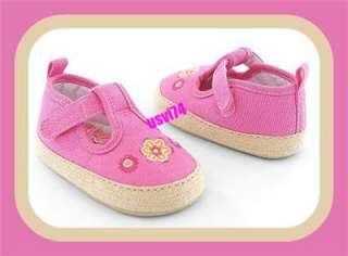 NWT (1) PINK CARTERS FLORAL ESPADRILLE CRIB SHOES 2 ( 3 6M )  