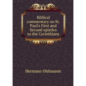   First and Second epistles to the Corinthians: Hermann Olshausen: Books