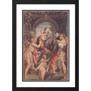  Correggio 18x24 Framed and Double Matted Madonna with St 