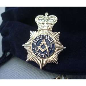  Masonic British Freemason Police HAT TIE OR LAPEL PIN 
