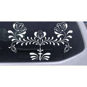 White 36in X 21.2in    Flowers Swirl Wall Accent Flowers And Vines Car 