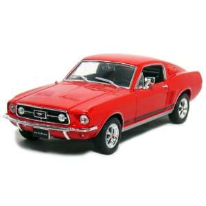  Welly 1/24 1967 Ford Mustang GT: Red: Toys & Games