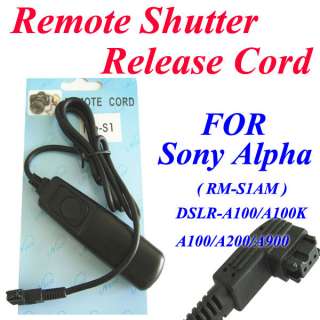 Remote Shutter Release Sony A100 A200 A300 A350 A700  