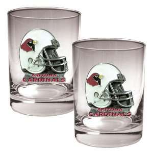 Arizona Cardinals NFL 2pc Rocks Glass Set   Helmet logo 