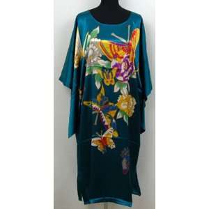  Shanghai Tone® Kimono Robe Sleepwear Nightgown Turquoise 