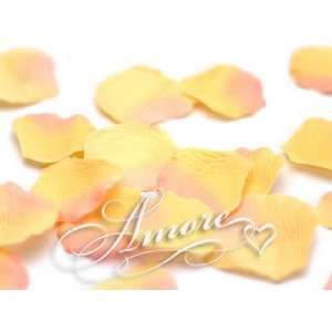  2000 Wedding Silk Rose Petals Peach yellow Apricot 