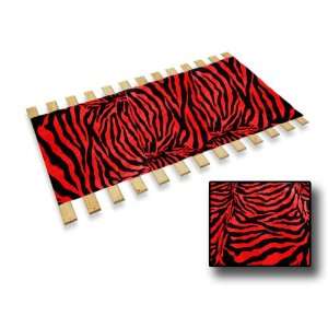   New Full Size Wooden Bed Slats with Zebra Animal Print