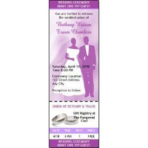  Purple Rain Wedding Ticket Invitation Health & Personal 