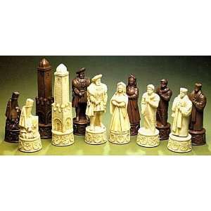  Henry VIII Crushed Stone Chess Pieces: Toys & Games
