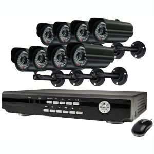   CHANNEL DVR WITH 8 CCD WEATHER RESISTANT CAMERAS: Camera & Photo