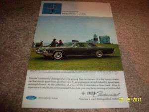 1966 FORD CONTINENTAL COUPE AD 60S LINCOLN MERCURY CAR  