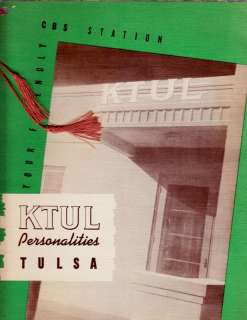 KTUL PERSONALITIES CBS STATION, TULSA, OK   1940  