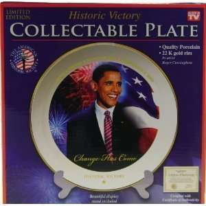 Barack Obama Historic Victory Collectable Plate New  